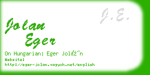 jolan eger business card